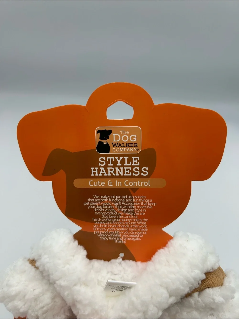 *New* Elite Pet & Co. Inc. The Dog Walker Company Tan/Sherpa Medium Harness